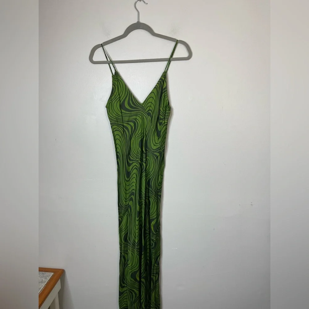 Zara Women’s printed midi Slip dress size small Grunge Abstract Blogger Hot - Picture 4 of 12